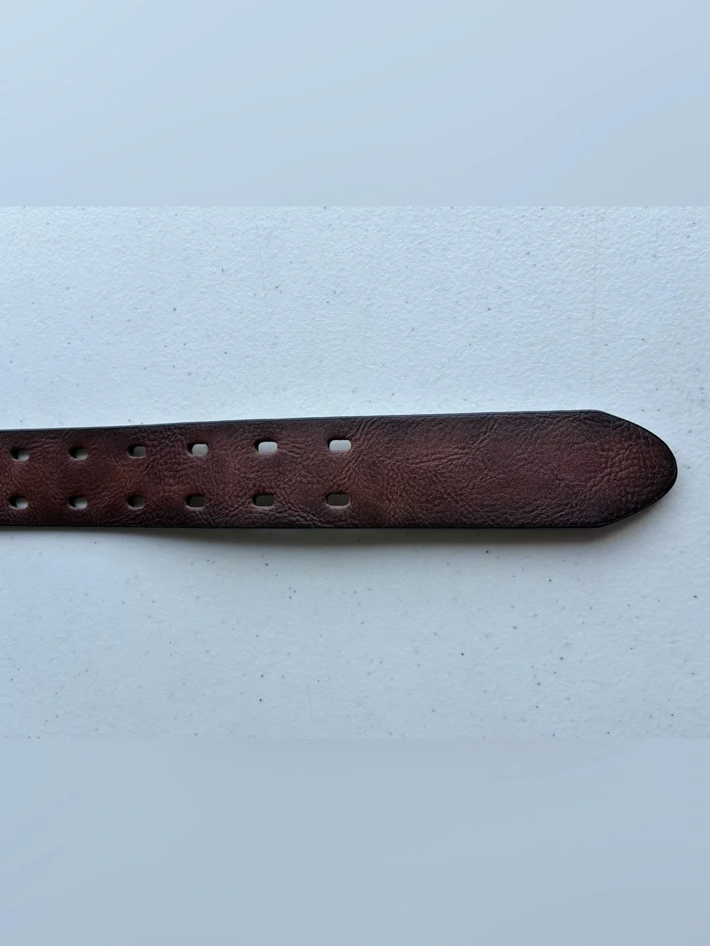 Kohl’s: 11UP0206 Adult Double Prong Perforated Leather Brown/Blk Belt Size-30-32